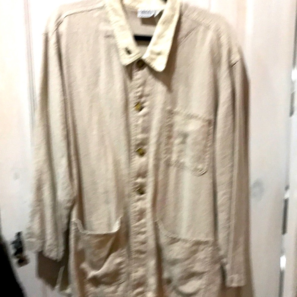 2/$8 Cream Linen Jacket